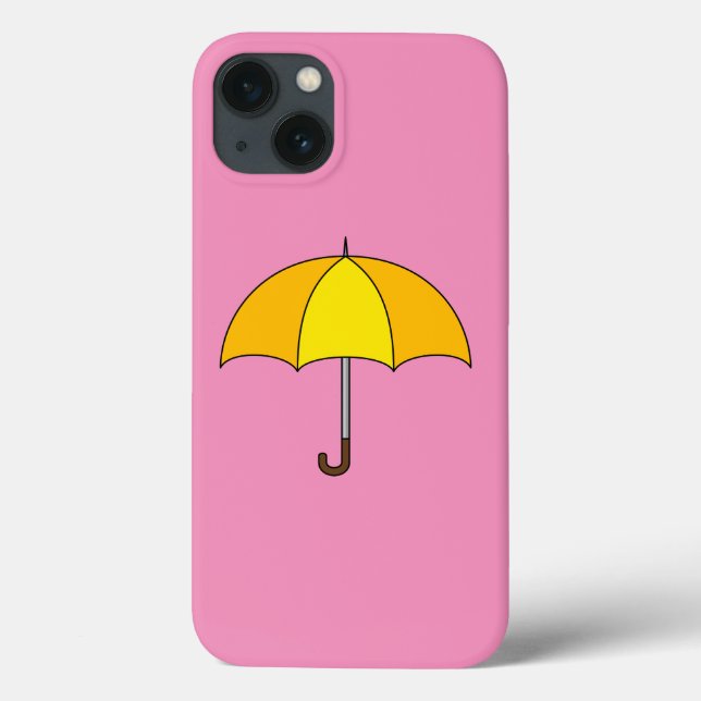 Funda De Case-Mate Para iPhone Paraguas amarillo (Reverso)