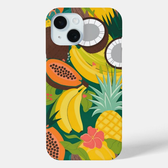 Funda De Case-Mate Para iPhone Paraíso de las frutas tropicales (Reverso )