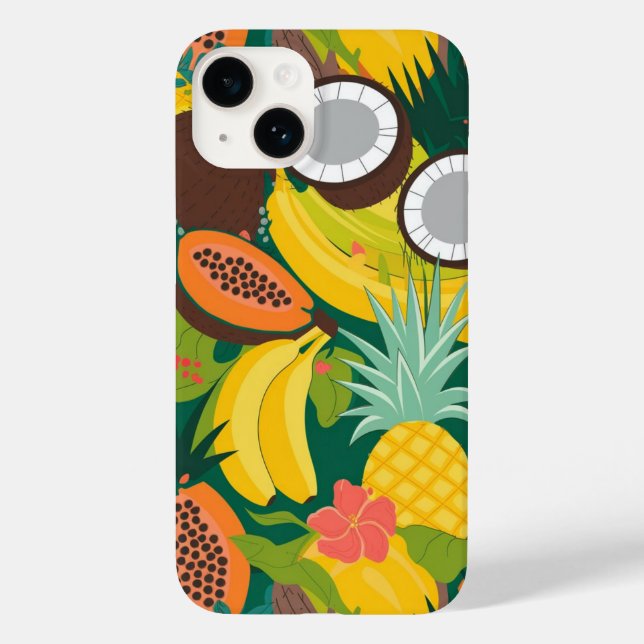 Funda De Case-Mate Para iPhone Paraíso de las frutas tropicales (Reverso )