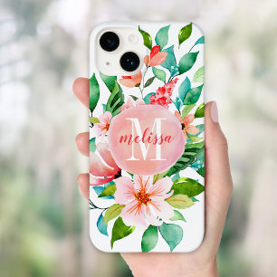 Funda Para iPhone 14 De Case-Mate Paraíso Floral Acuarela Monograma