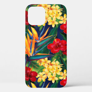 Funda Para iPhone 12 Pro Paraíso tropical hawaiano floral vertical