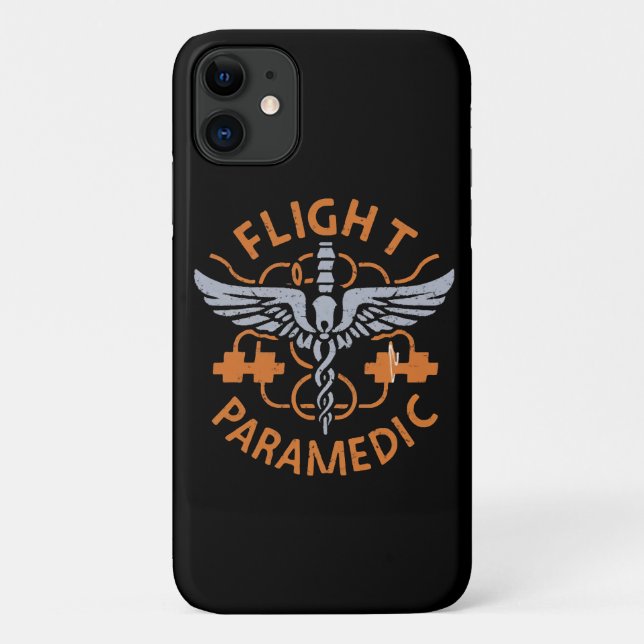 Funda De Case-Mate Para iPhone Paramédico de vuelo (Reverso)