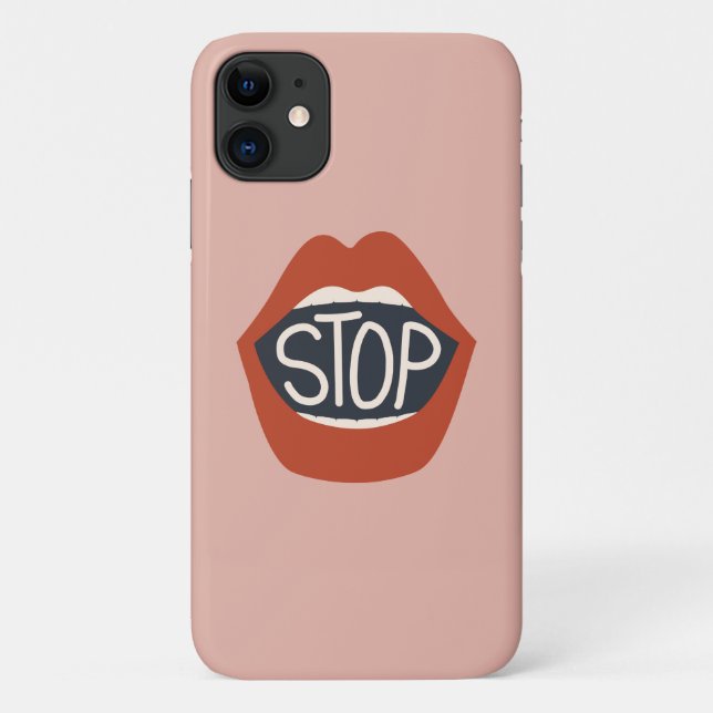 Funda De Case-Mate Para iPhone Parar los labios (Reverso)