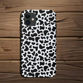 Funda Para iPhone 11 Parche blanco negro de vaca