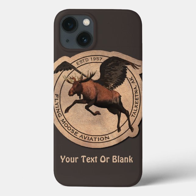 Funda De Case-Mate Para iPhone Parche de Aviación Flying Moose (Reverso)