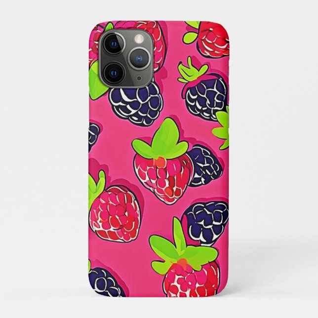 Funda De Case-Mate Para iPhone Parche de Berry: diseño dulce (Reverso)