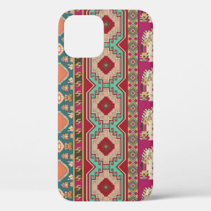 Funda Para iPhone 12 Parche de colores geométricos florales de Damask