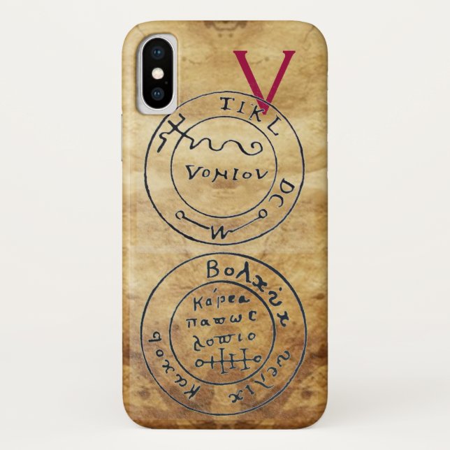 FUNDA DE Case-Mate PARA iPhone PARCHE DE MAPAS DE TRATAMIENTO DE TALISMAN ANTIGUO (Reverso)