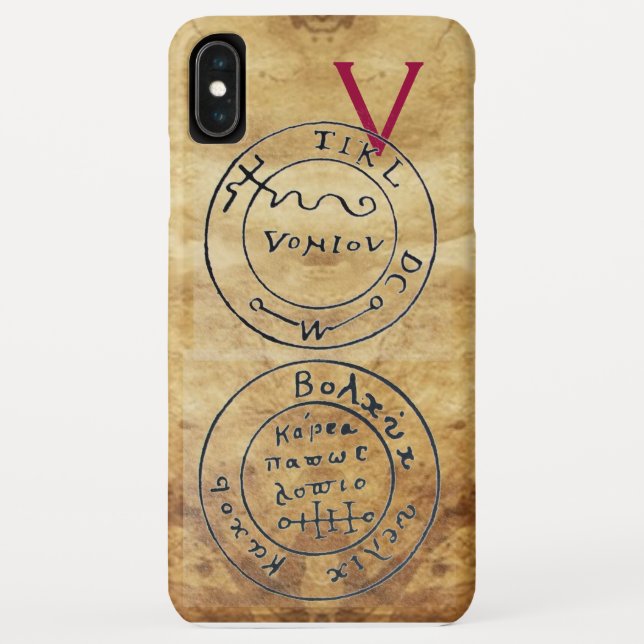 FUNDA DE Case-Mate PARA iPhone PARCHE DE MAPAS DE TRATAMIENTO DE TALISMAN ANTIGUO (Reverso)