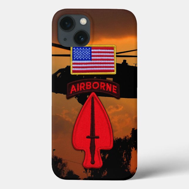 Funda De Case-Mate Para iPhone Parche especial USASOC Veterans Vets (Reverso)