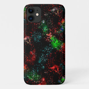 Funda Para iPhone 11 Parches de colores llamativos bajo trazas oscuras