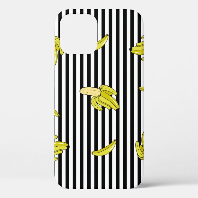 Funda De Case-Mate Para iPhone Parches de plátano personalizado: estilo retro. (Reverso )