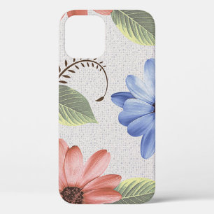 Funda Para iPhone 12 pared de pintura de aceite de flores decorativa ca