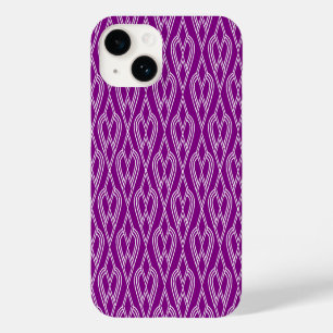 Funda Para iPhone 14 De Case-Mate Paredes de flores de estilo Art Deco púrpura