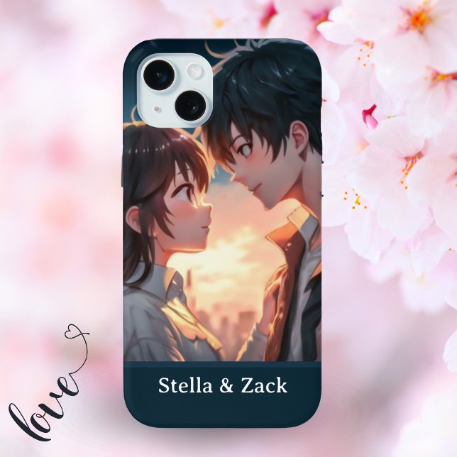 Funda De Case-Mate Para iPhone Pareja Anime Sunset (Subido por el creador)