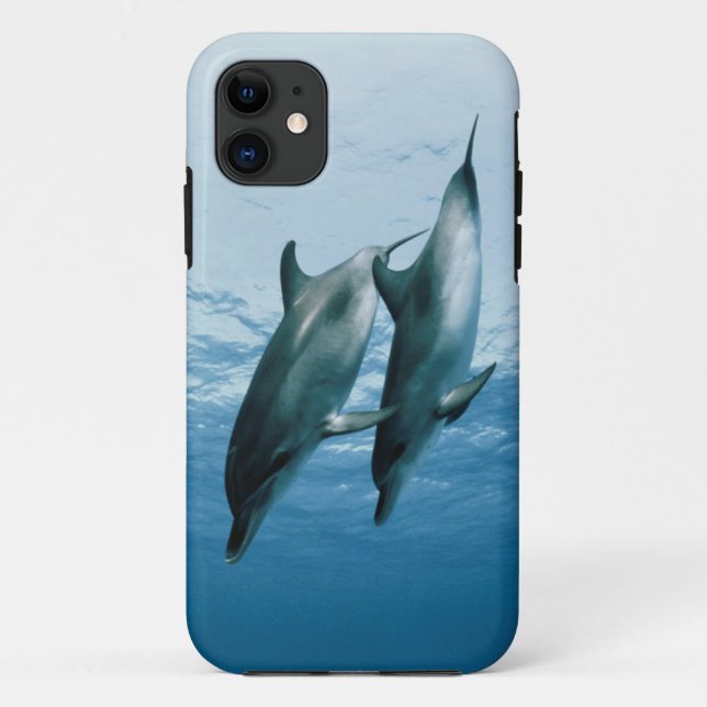 Funda De Case-Mate Para iPhone Pareja de delfines (Reverso)