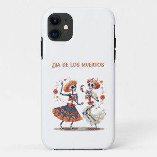 Funda Para iPhone 11 Pareja de Esqueleto Bailando Custom Día de los Mue
