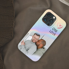 Funda Para iPhone 13 Pro Pareja de orgullo LGBT una foto arcoiris colorida 