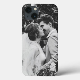 Funda Para iPhone 13 Pareja de recién casados con foto de boda sencilla