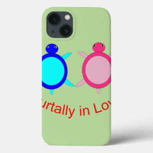 Funda Para iPhone 13 Pareja De Tortuga Cuta