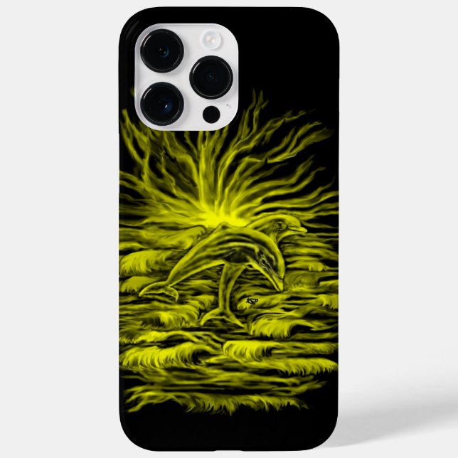 Funda De Case-Mate Para iPhone Pareja delfín al sol (Reverso)