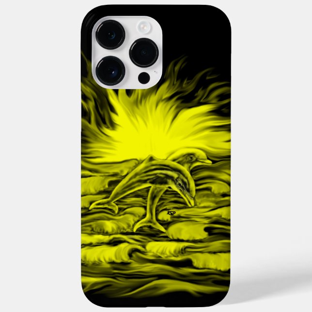 Funda De Case-Mate Para iPhone Pareja delfín al sol (Reverso)