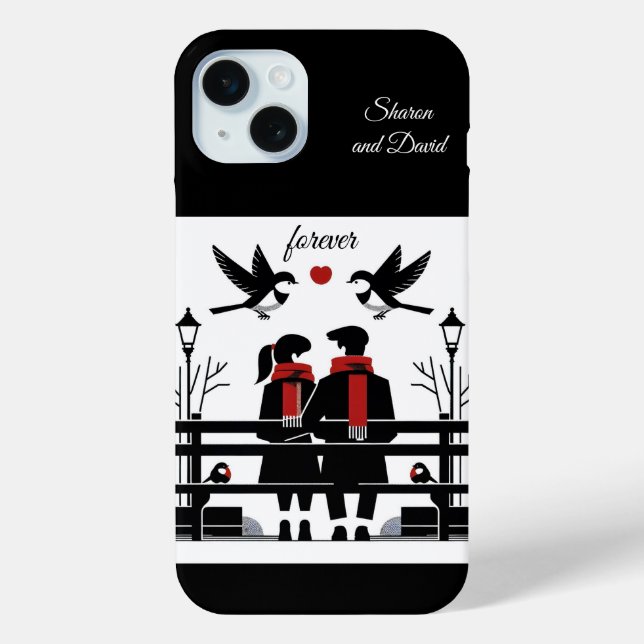 Funda De Case-Mate Para iPhone Pareja para siempre (Reverso )