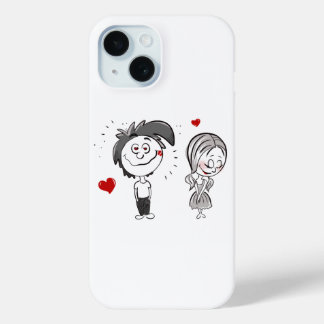 Funda Para iPhone 15 Pareja Personalizado divertida
