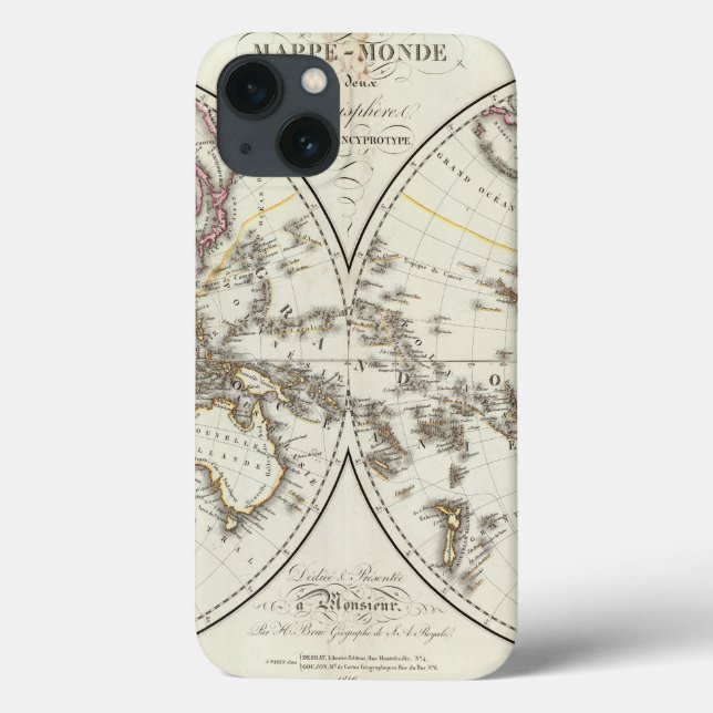 Funda De Case-Mate Para iPhone Paris Atlas Map (Reverso)