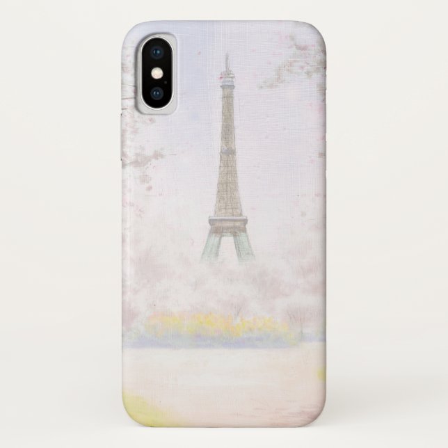 Funda De Case-Mate Para iPhone París bonita en pasteles (Reverso)