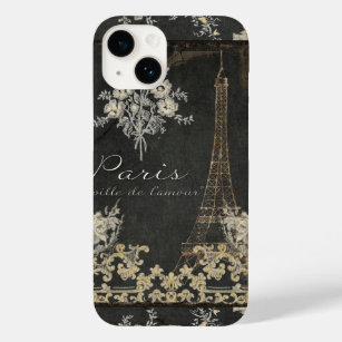 Funda Para iPhone 14 De Case-Mate París Ciudad del Amor Eiffel Torre Chalkboard Flor