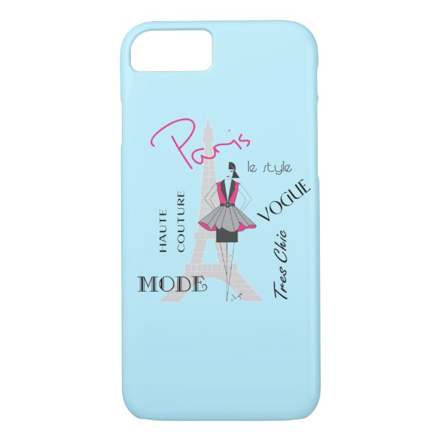 Funda De Case-Mate Para iPhone Paris Eiffel Tower Fashion Modern (Reverso)