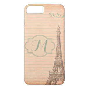 Funda Para iPhone 8 Plus/7 Plus París Francia Eiffel Tower Monorgram iPhone 7+ Fun