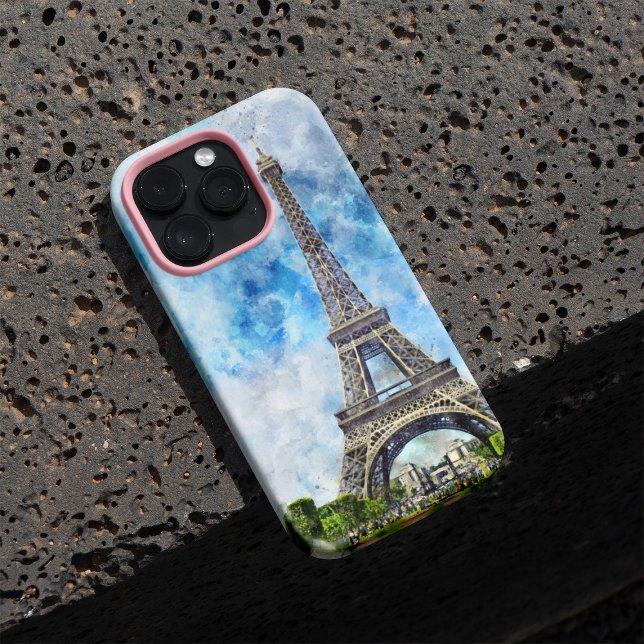 Funda De Case-Mate Para iPhone París Francia Torre Eiffel Acuarela (Paris France Eiffel Tower Watercolor. iPhone Case)