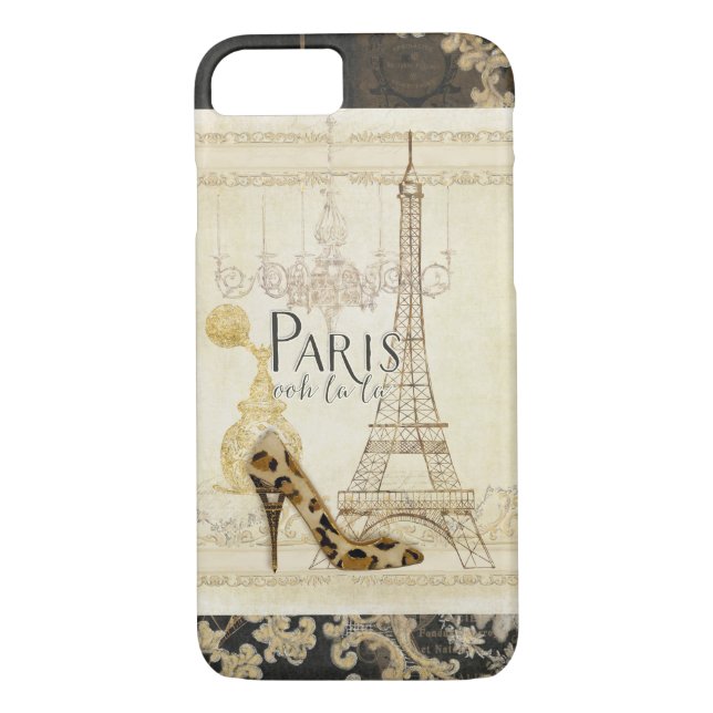 Funda De Case-Mate Para iPhone Paris ooh la Fashion Eiffel Tower Chandelier (Reverso)