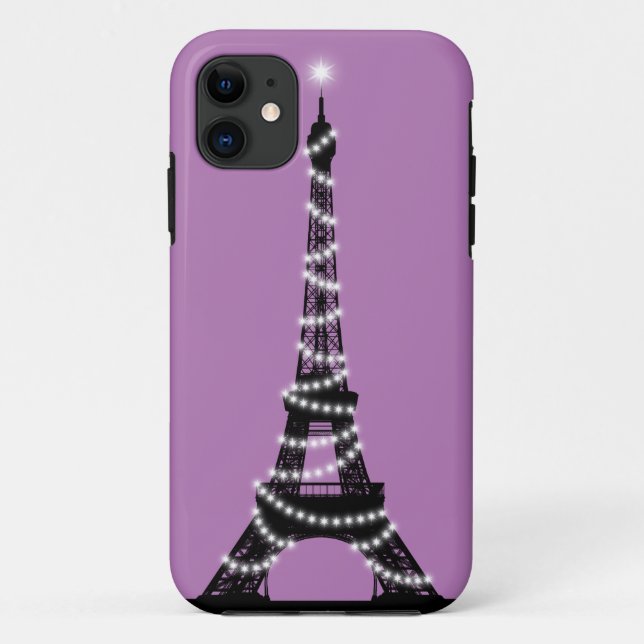 Funda De Case-Mate Para iPhone Paris Sparkles iPhone 5 Apenas ahí morado (Reverso)