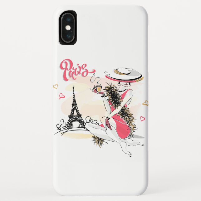 Funda De Case-Mate Para iPhone París y el café (Reverso)