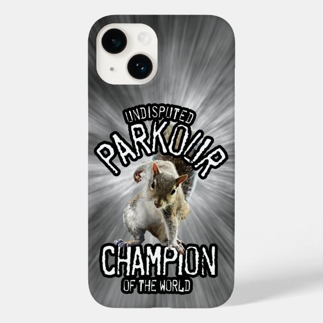 Funda De Case-Mate Para iPhone Parkour Squirrel - divertido freerunning (Reverso )