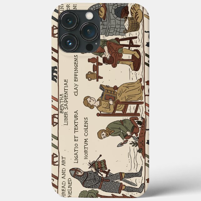 Funda De Case-Mate Para iPhone parodia de la tapicería de bayeux (Reverso )