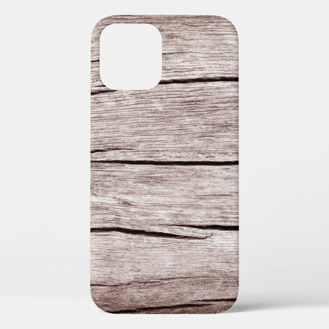 Funda De Case-Mate Para iPhone Parqué antiguo con grietas, textura de madera anti (Reverso )