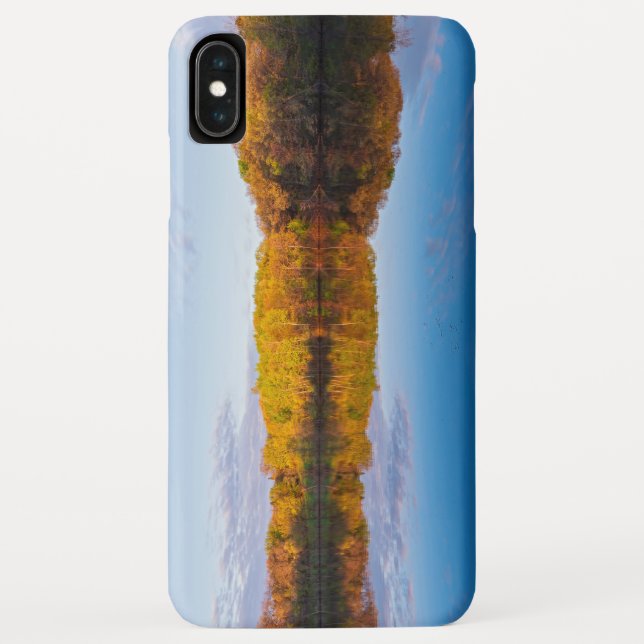 Funda De Case-Mate Para iPhone parque de Marthaler, bosques y estanque, amanecer  (Reverso)