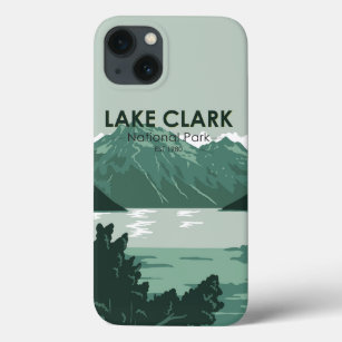 Funda Para iPhone 13 Parque nacional del Lago Clark Alaska Vintage