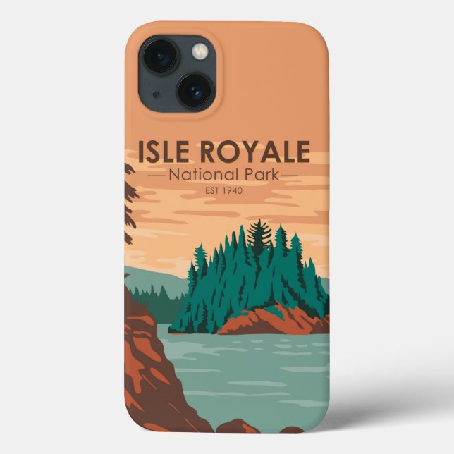 Funda De Case-Mate Para iPhone Parque nacional Isle Royale (Reverso)