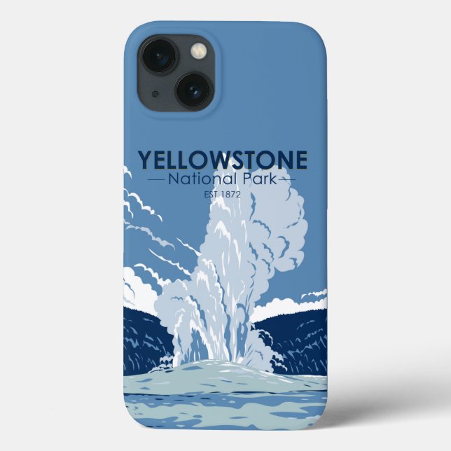 Funda De Case-Mate Para iPhone Parque nacional Yellowstone Antigua cosecha fiel (Reverso)