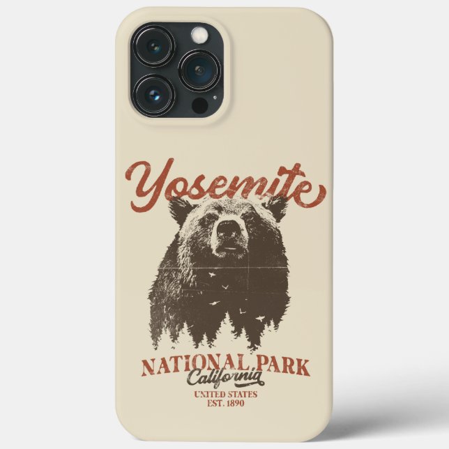 Funda De Case-Mate Para iPhone Parque nacional Yosemite Grizzly Bear California (Reverso )