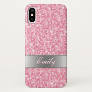 Funda Para iPhone X Parques Blancos Y Purpurina Rosa