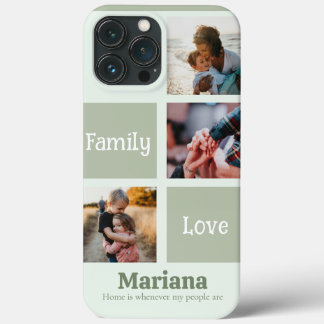 Funda Para iPhone 13 Pro Max parrilla de maletín de teléfono de la familia mode