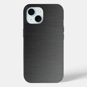 Funda Para iPhone 15 Parrilla Metalizado cepillado de Honeycomb