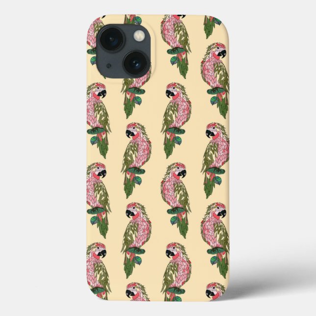 Funda De Case-Mate Para iPhone Parrojos de estilo Zentangle (Reverso)