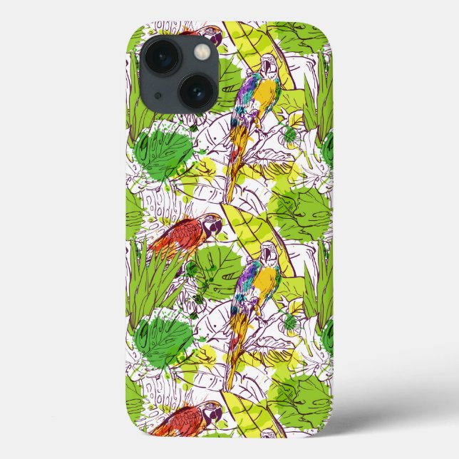Funda De Case-Mate Para iPhone ParroTES Tropicales (Reverso)